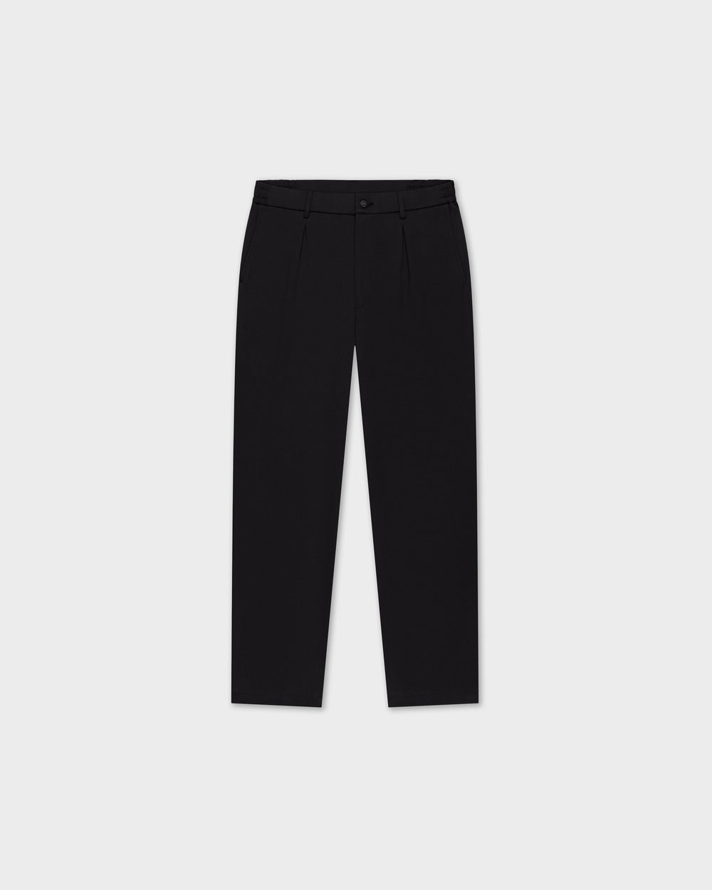 TP 05 Pleated Wide Black – černé kalhoty se sklady z tkaniny Technical Drape Weave