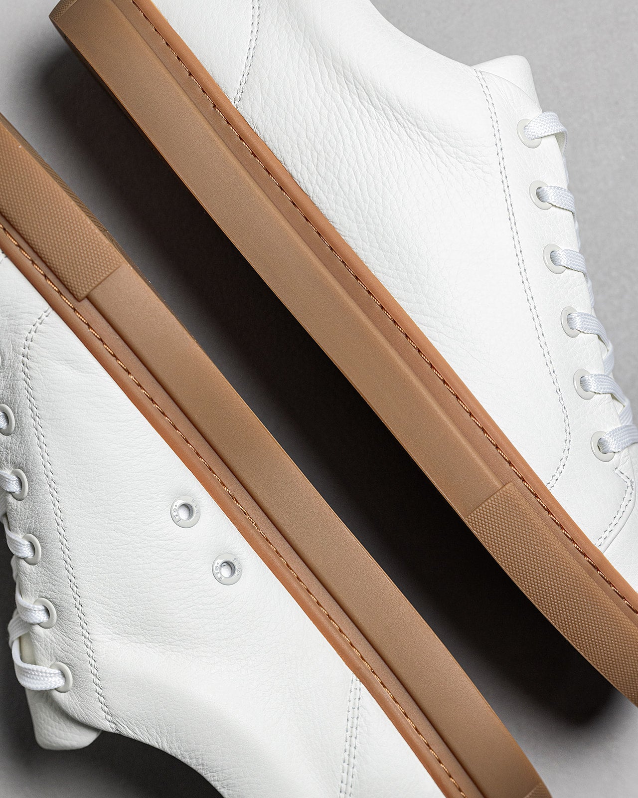 LT 01 Court Lite Gum Premium Nappa White – hvide sneakers i nappalæder, billede 7