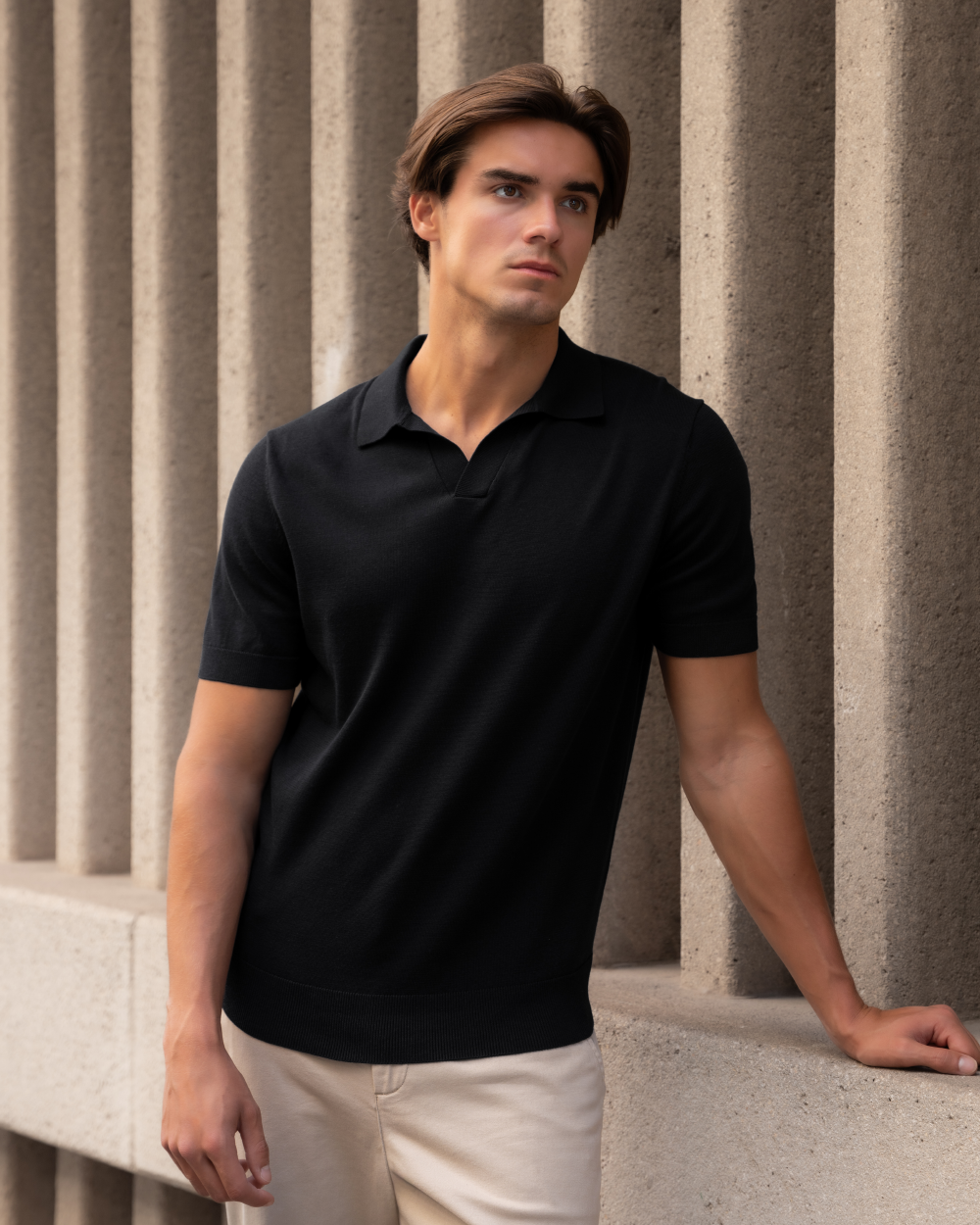 PO 05 Tailored Buttonless Black