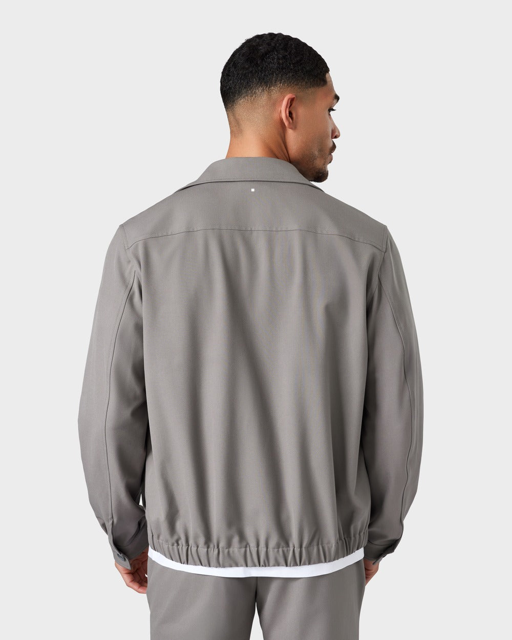 JC 01 Essence Ash Grey – overshirt jacket in grey Traveller Weave