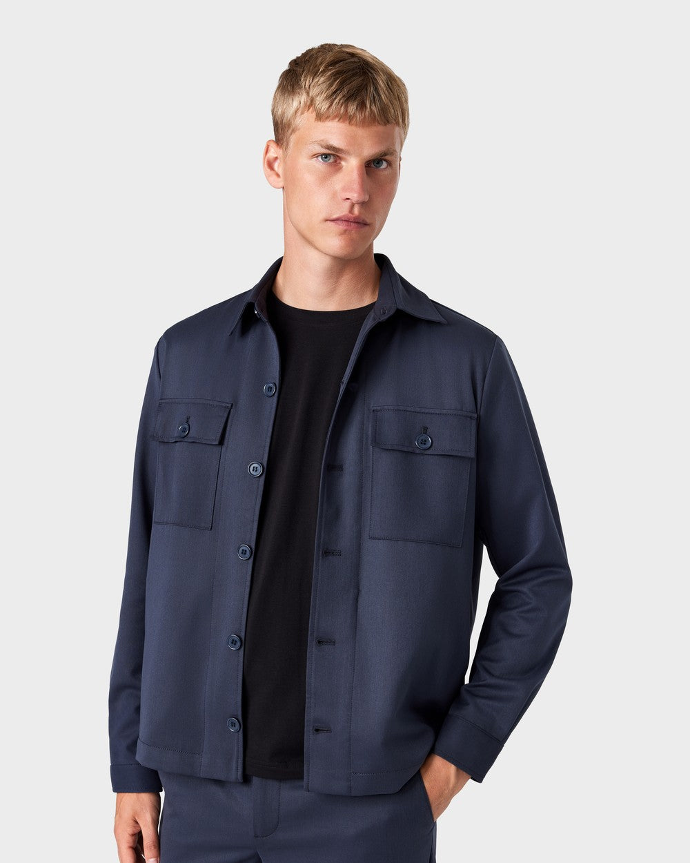 OS 02 Essence 2.0 Blueberry – overshirt in blue, photo 1