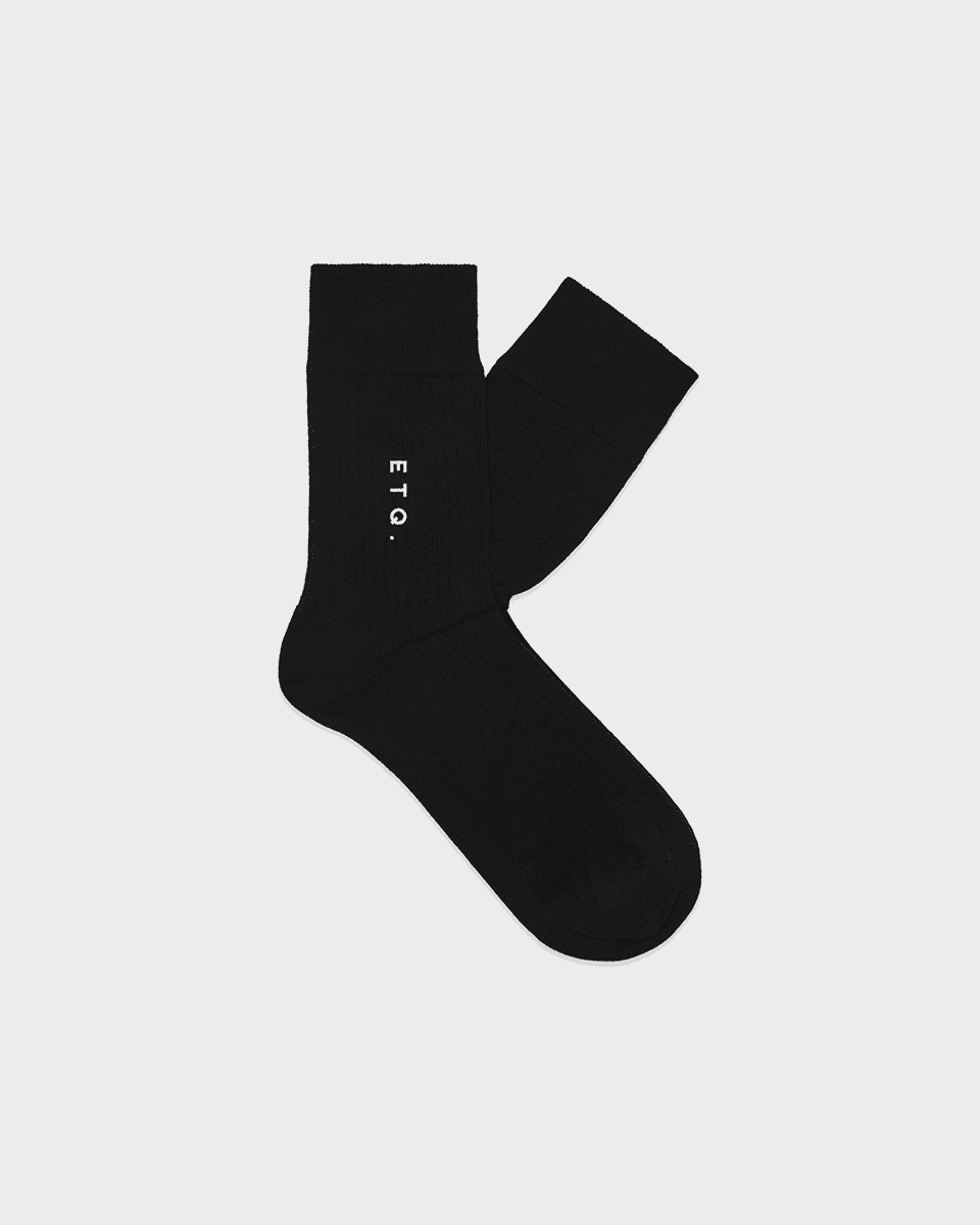 Logo Socks 3-Pack Black – socks in black bamboo