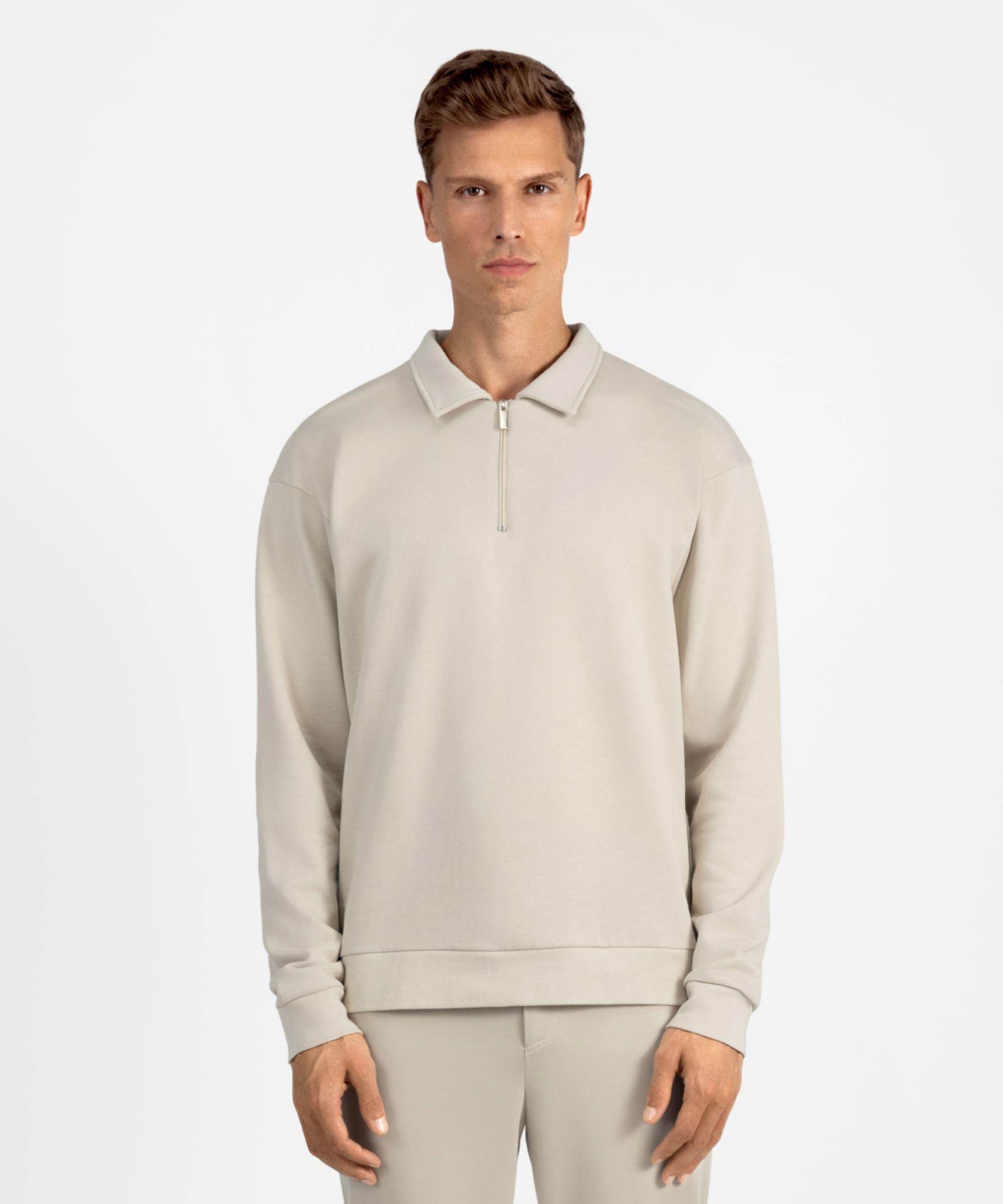 SW 02 Essence Half Zip Sand