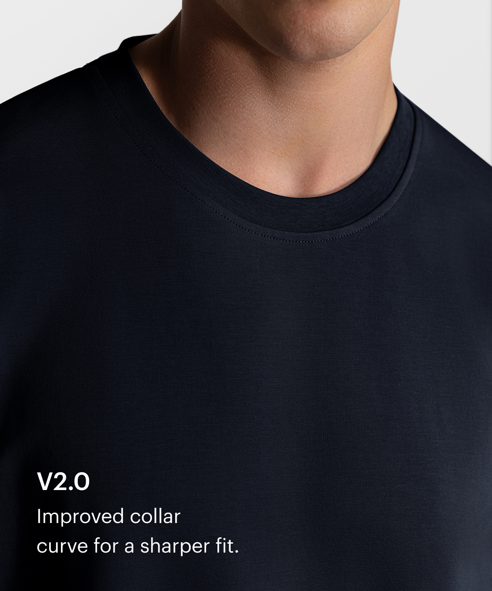 TS 01 Essence Oversized Heavyweight Blueberry 2.0 – t-shirt in blue stretch cotton, photo 4