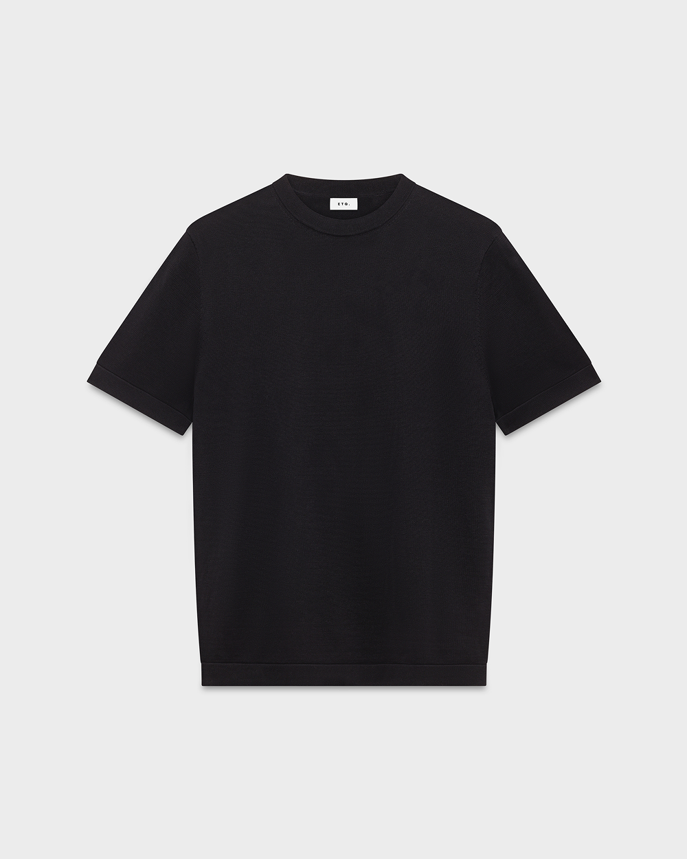 Black cotton tailored t-shirt for men - TS 04 Tailored Black - ETQ Amsterdam