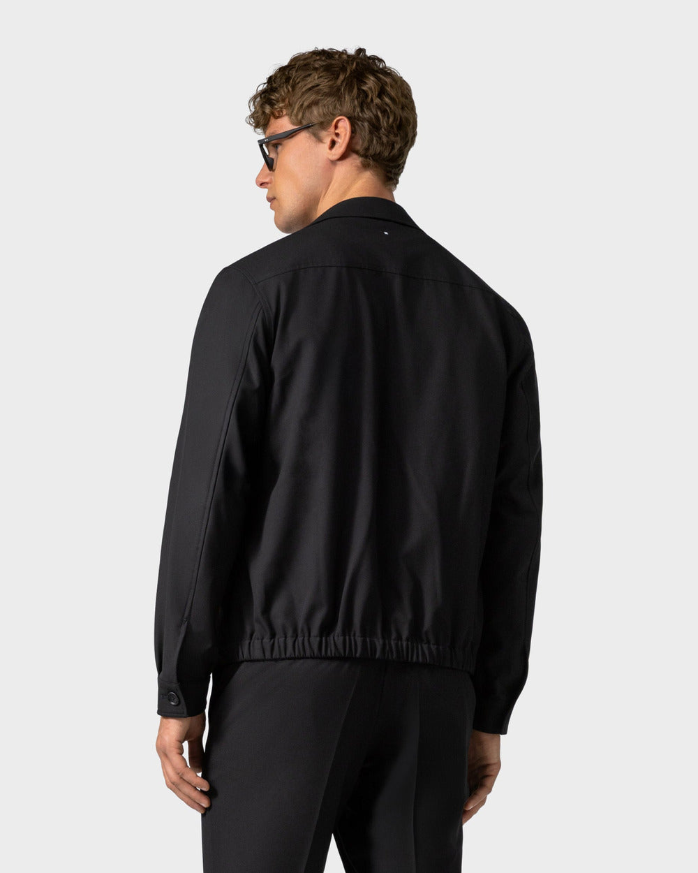 JC 01 Essence Black – overshirt jacket in black Traveller Weave, photo 3
