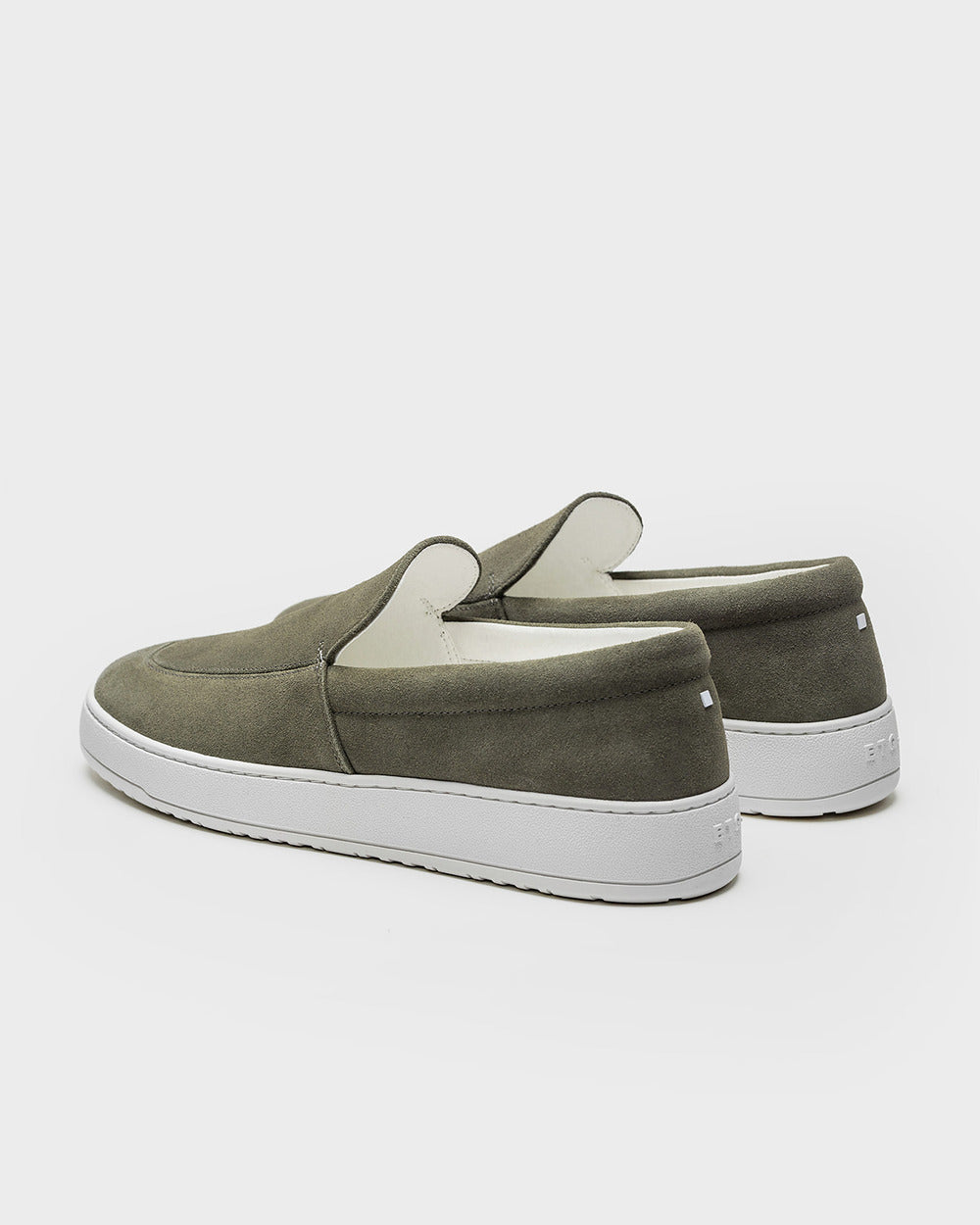 LS 01 Suede Vetiver Green – loafers in green suede, photo 10