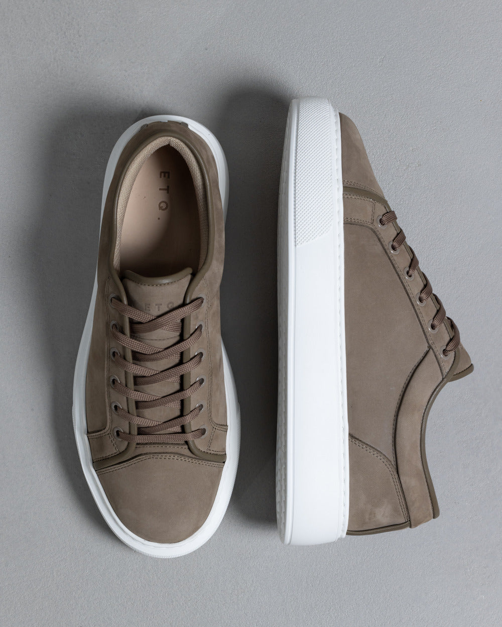 LT 01 Platform Desert Taupe – platform sneakers in taupe nubuck leather, photo 6
