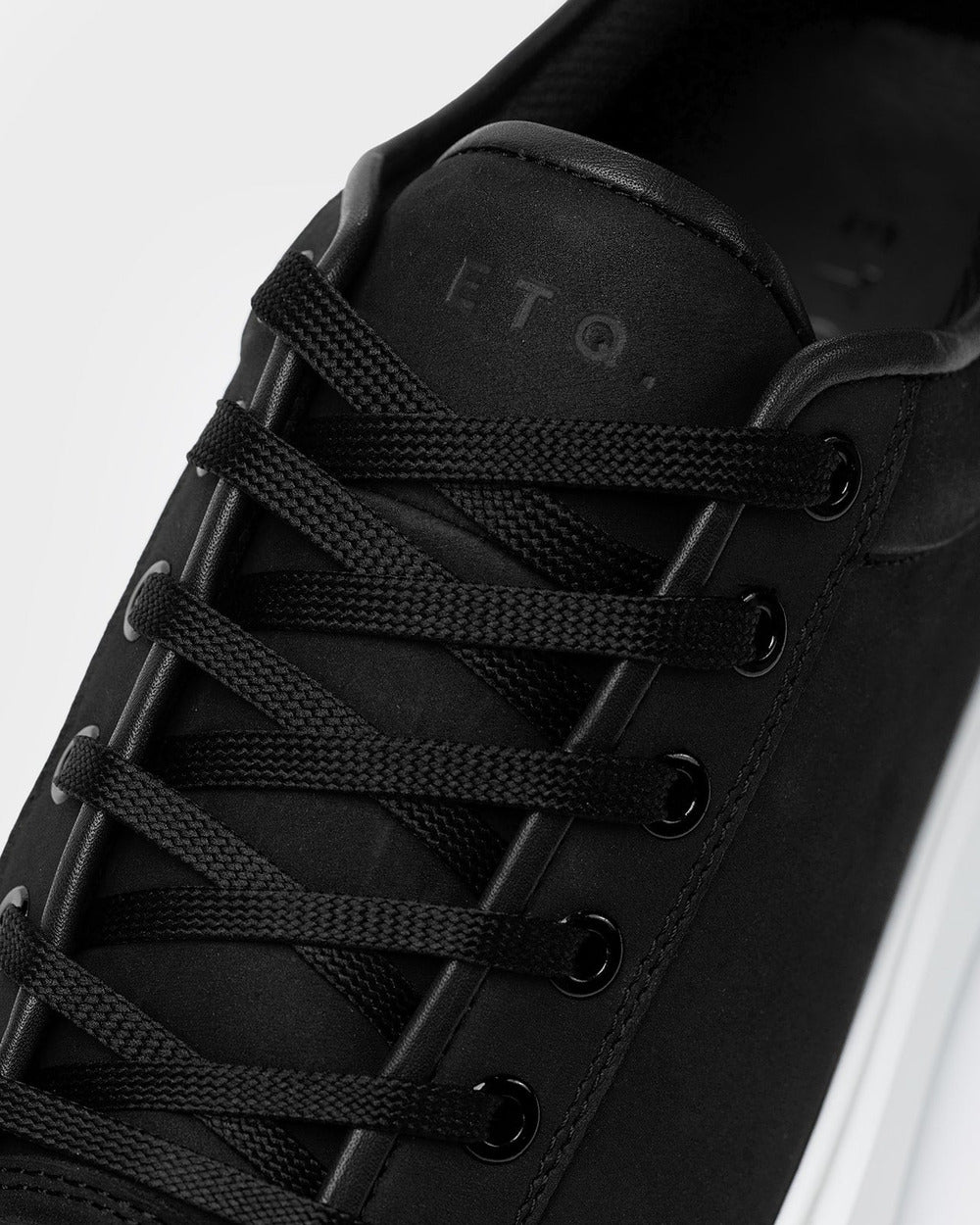 LT 01 Platform Jet Black – platform sneakers in black nubuck leather, photo 8