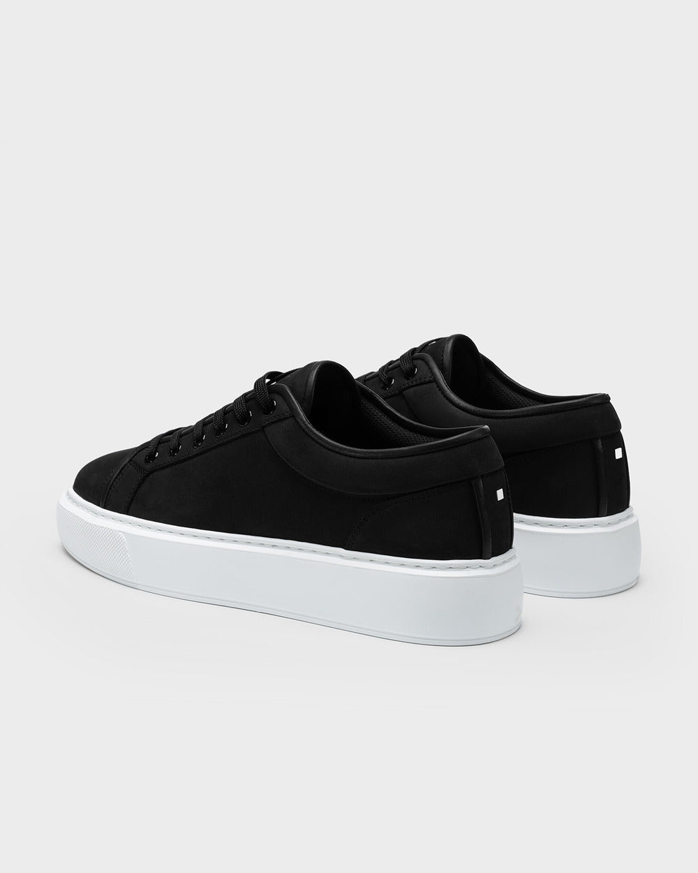 LT 01 Platform Jet Black – platform sneakers in black nubuck leather, photo 10