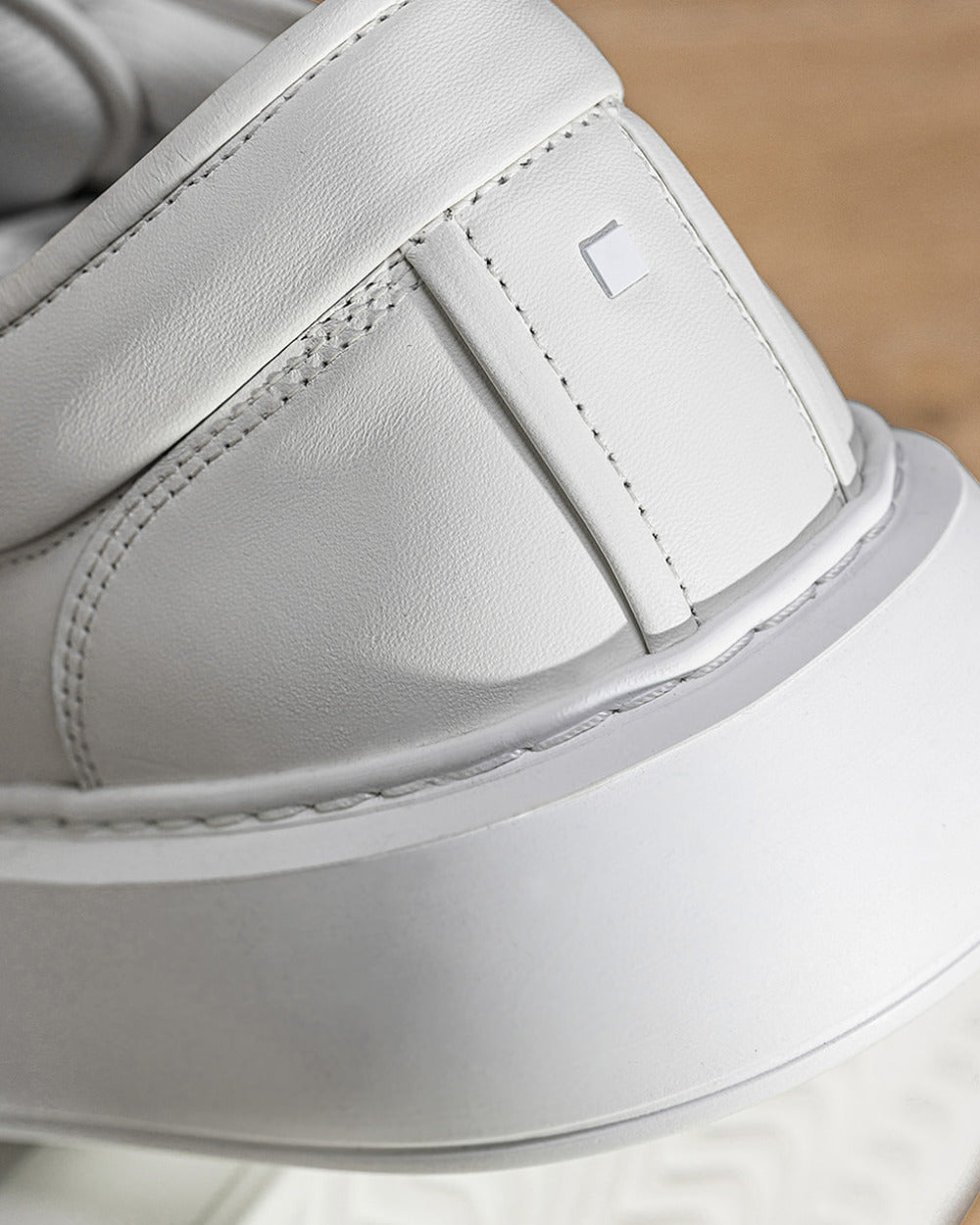 LT 01 Platform Premium Nappa White – platform sneakers in white nappa leather, photo 10
