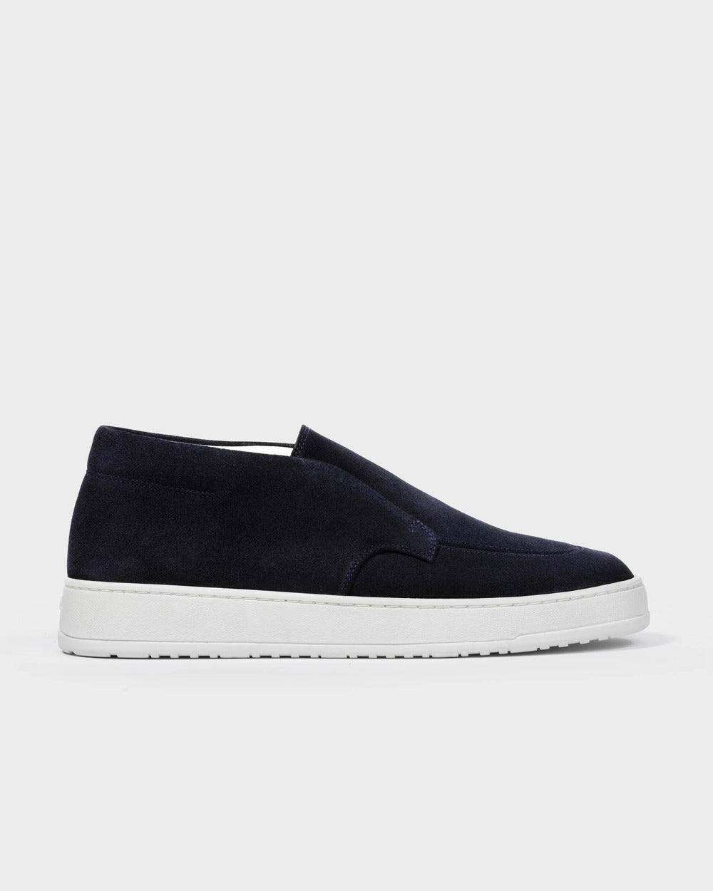 ML 01 Suede Blueberry – mid loafers in blue suede