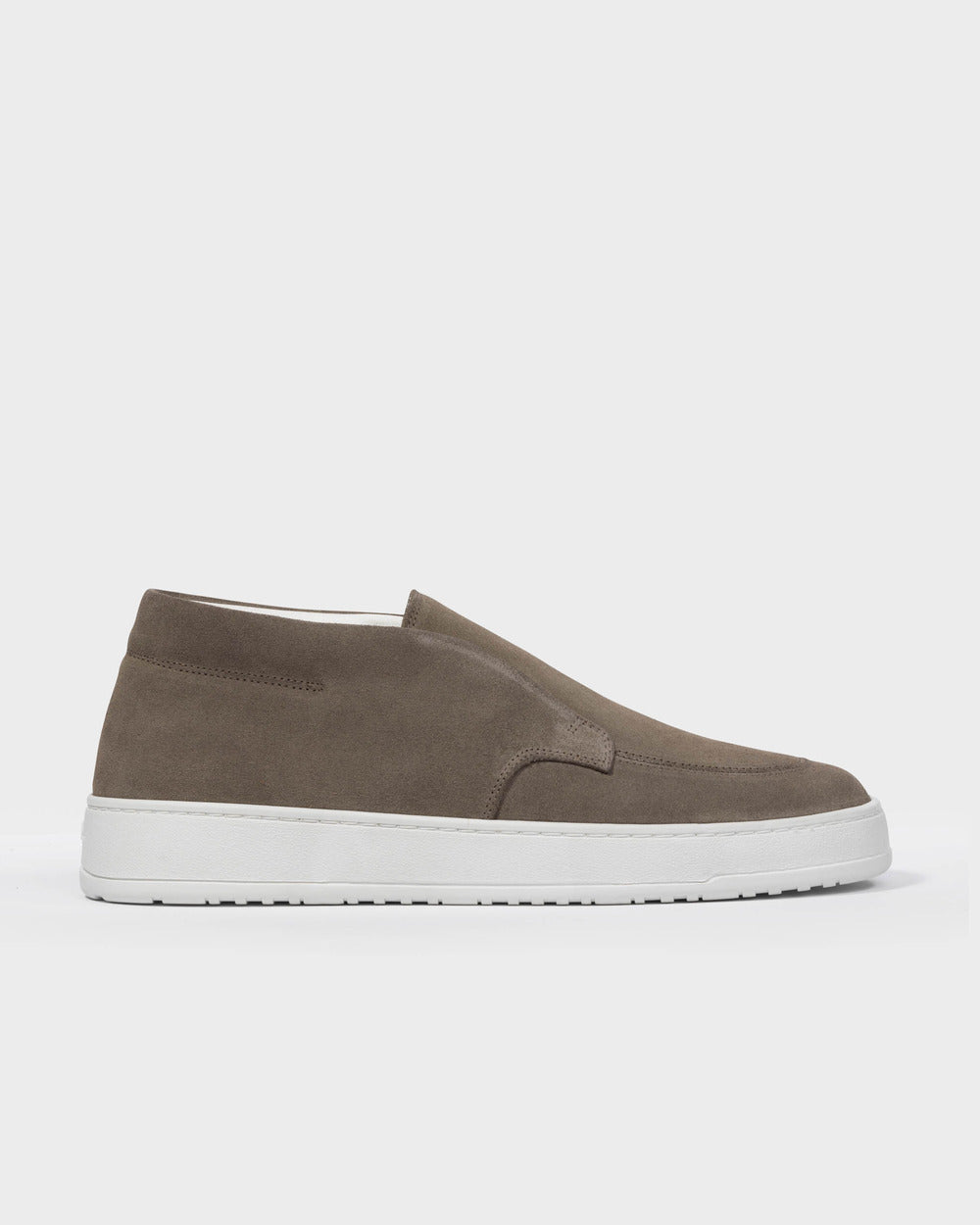 ML 01 Suede Desert Taupe – mid loafers in taupe suede