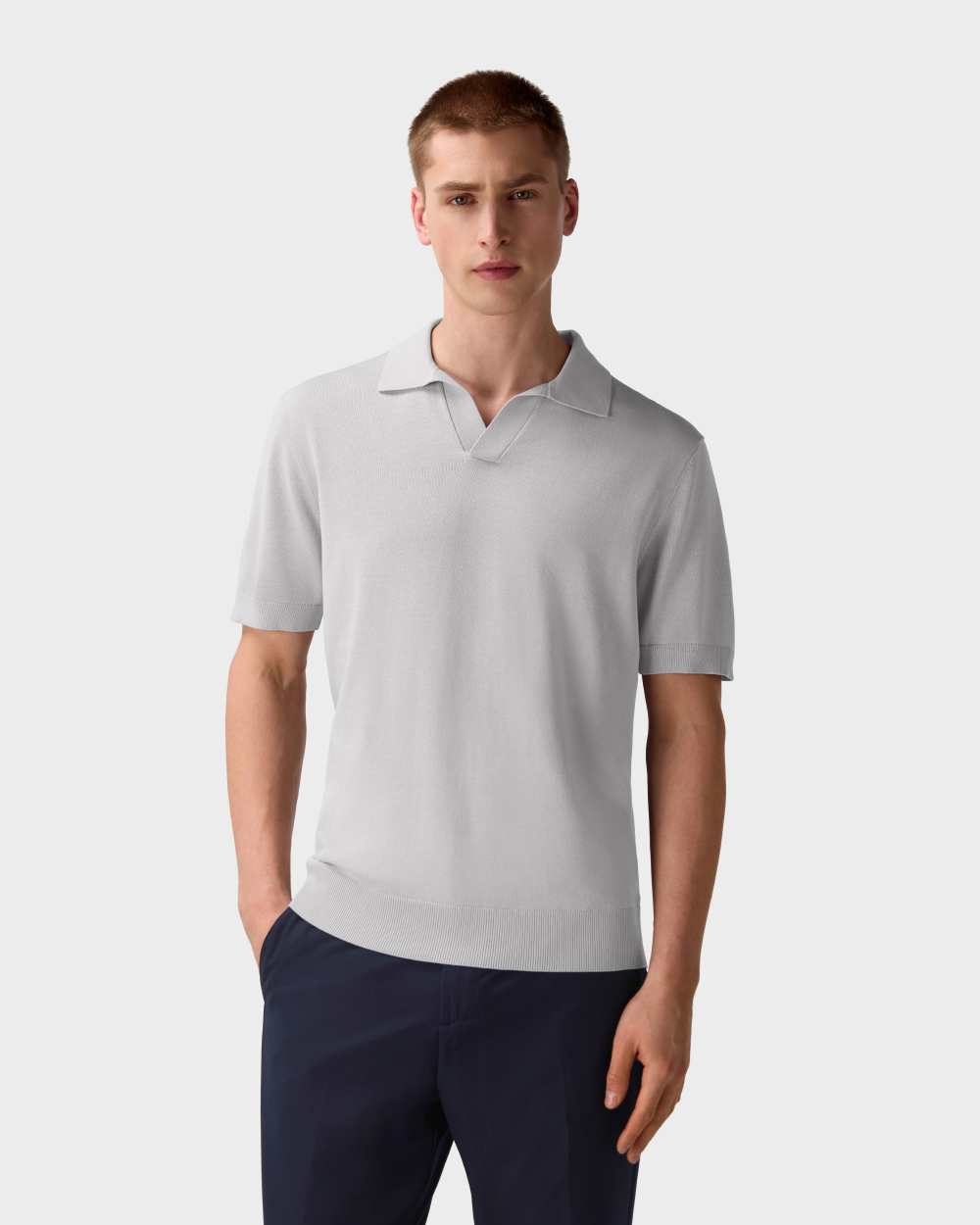 PO 05 Tailored Buttonless Cement Grey