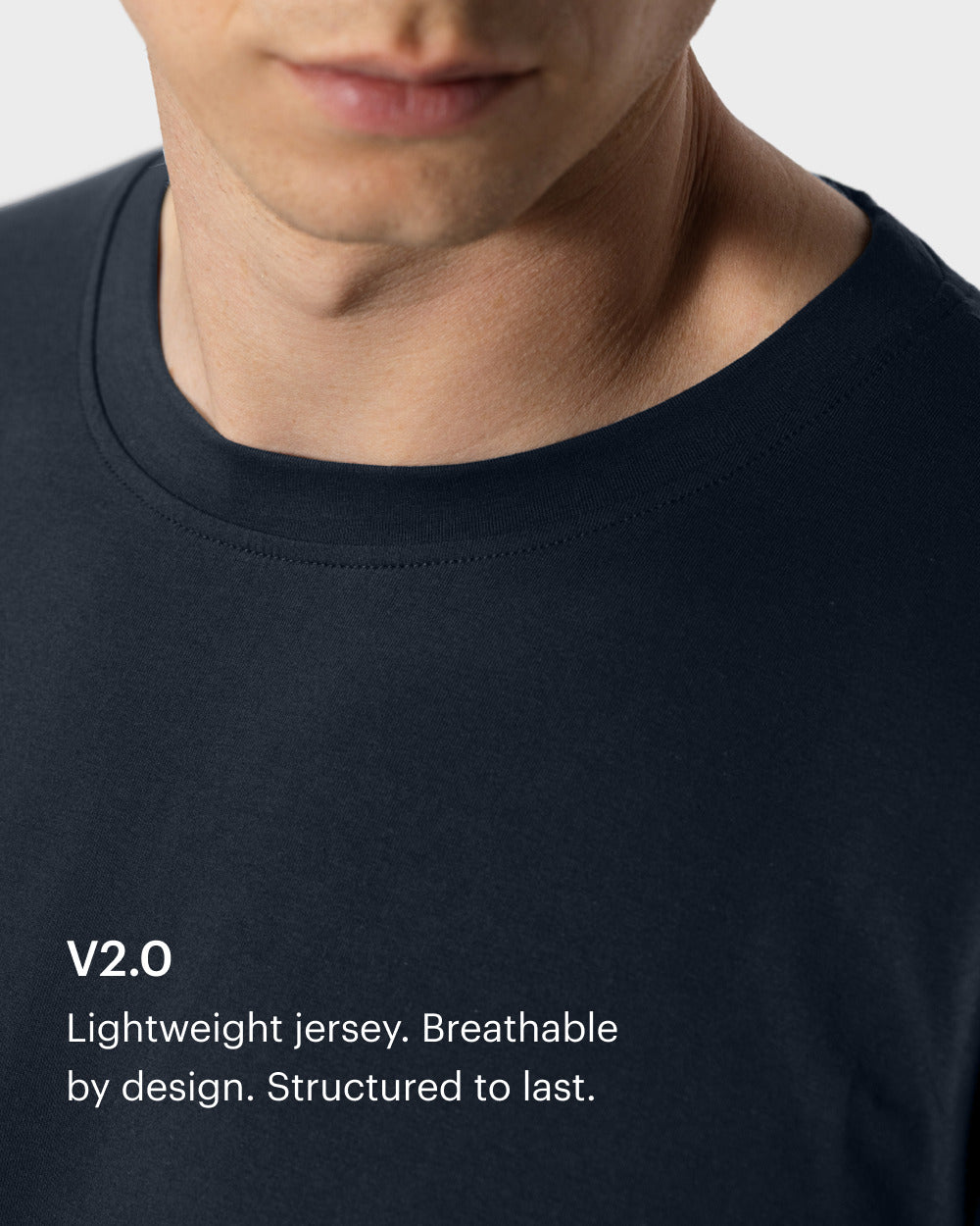 TS 01 Essence Oversized Lightweight Blueberry 2.0 – t-shirt in blue cotton jersey, photo 5