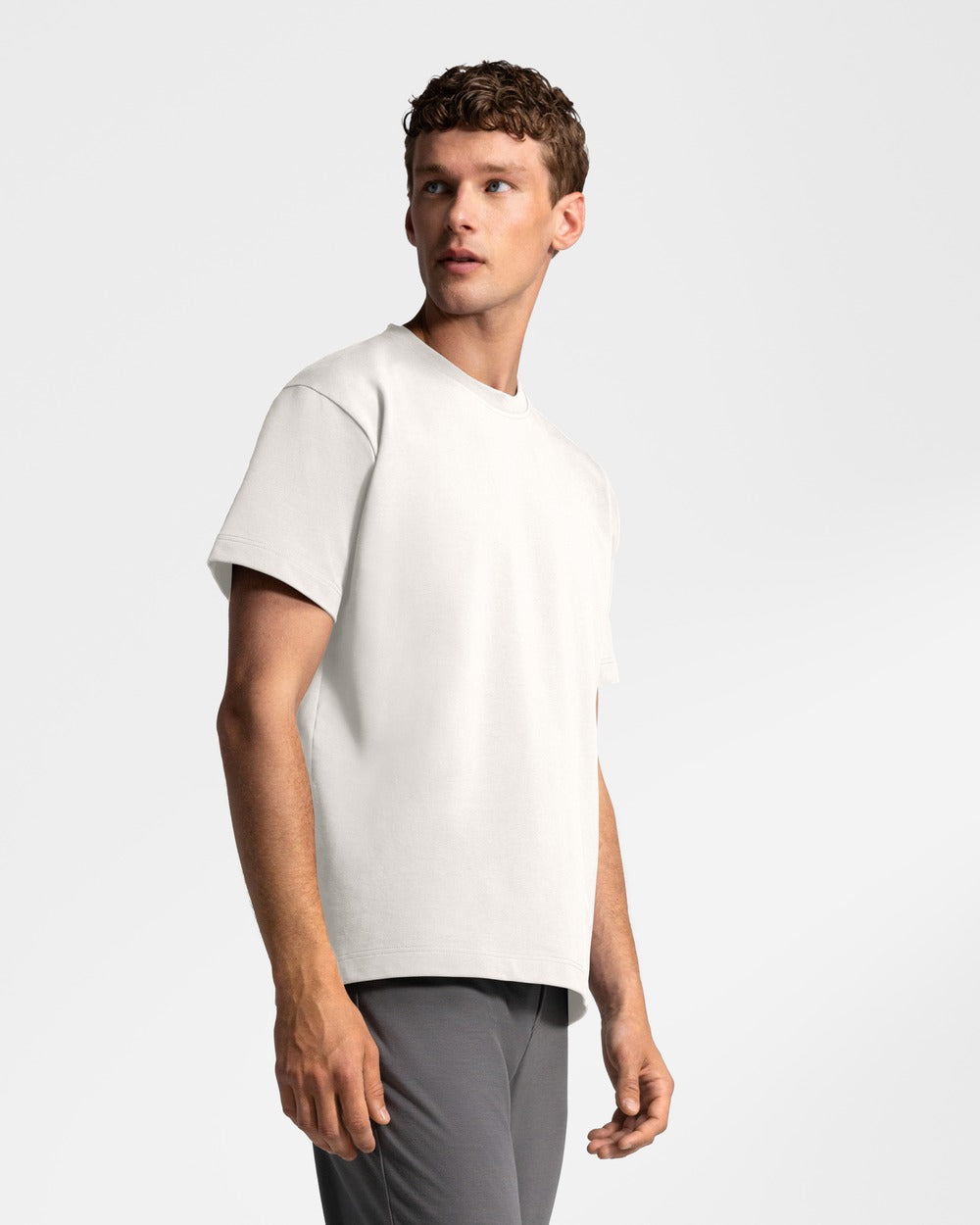 TS 01 Essence Regular Heavyweight Off White 2.0 – t-shirt in white stretch cotton