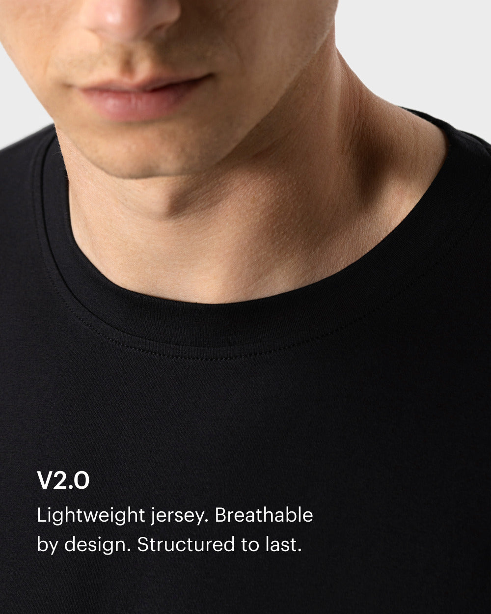 TS 01 Essence Regular Lightweight Black 2.0 – t-shirt in black cotton jersey, photo 4