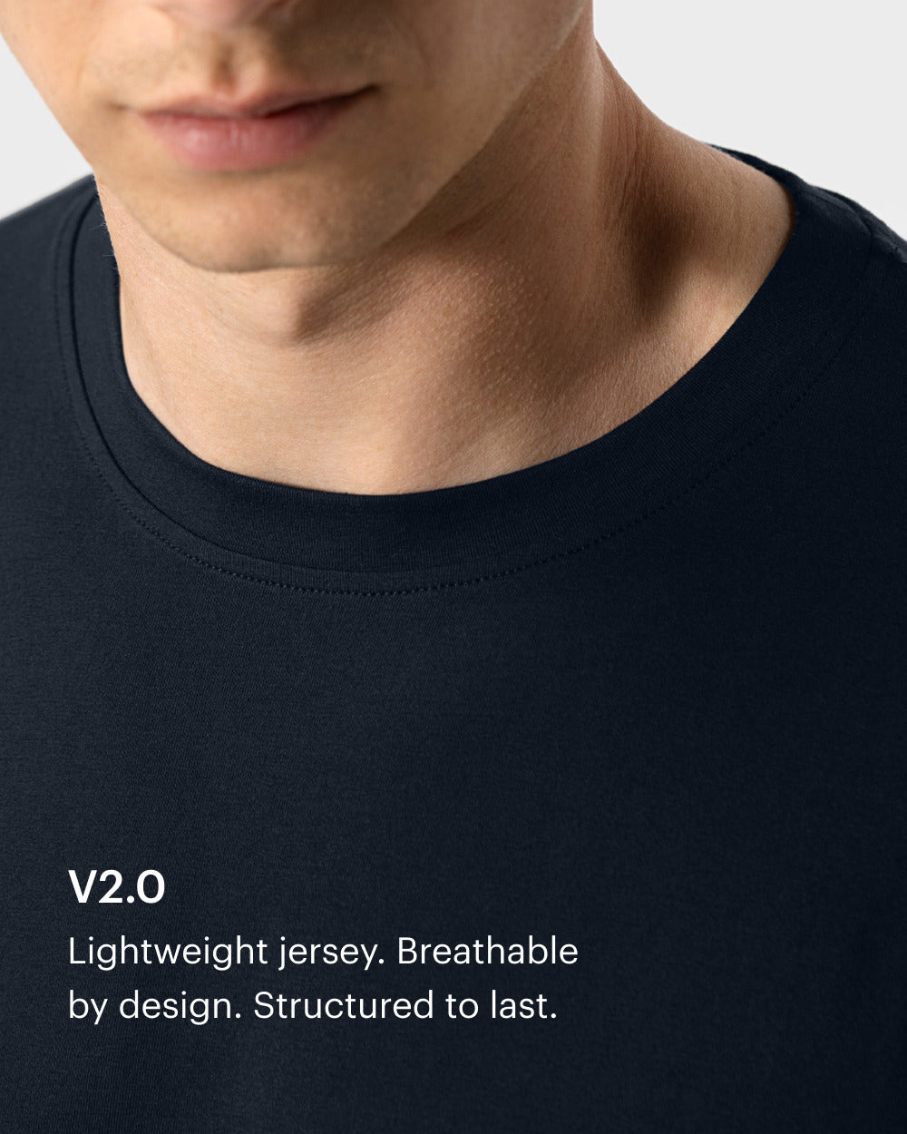 TS 01 Essence Regular Lightweight Blueberry 2.0 – t-shirt in blue cotton jersey, photo 4