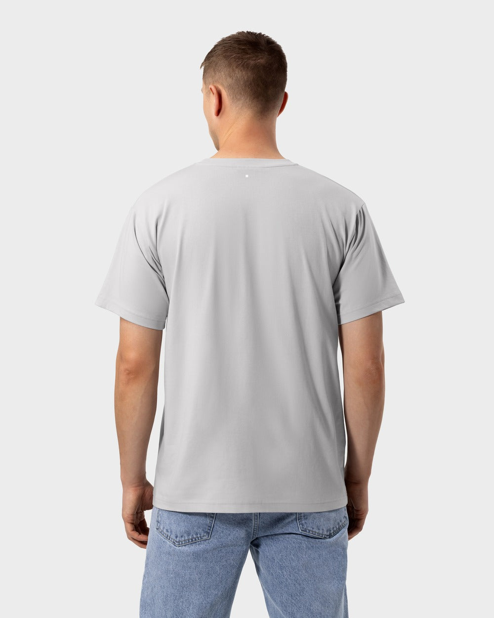 TS 01 Essence Regular Lightweight Cement Grey 2.0 – t-shirt in grey cotton jersey, photo 3