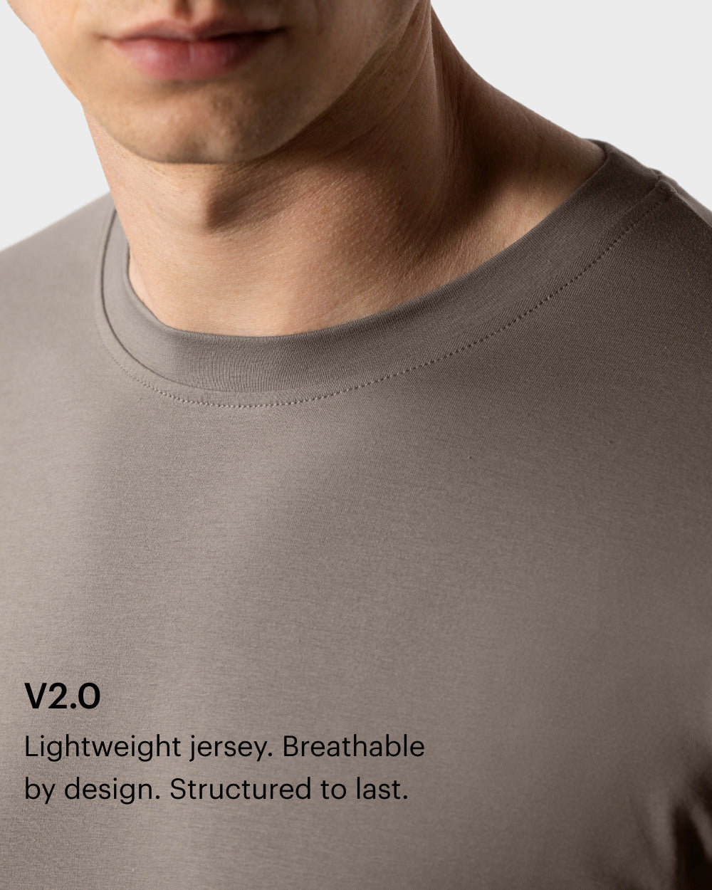TS 01 Essence Regular Lightweight Desert Taupe 2.0 – t-shirt in taupe cotton jersey, photo 4