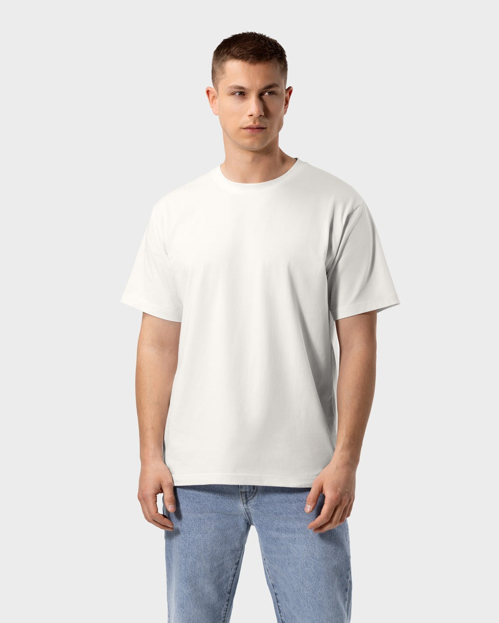 TS 01 Essence Regular Lightweight Off White 2.0 – t-shirt in white cotton jersey