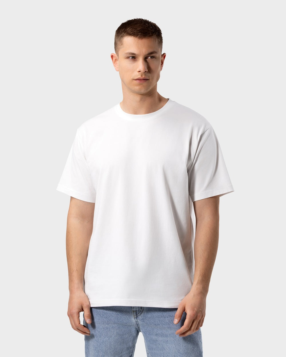 TS 01 Essence Regular Lightweight White 2.0 – t-shirt in white cotton jersey