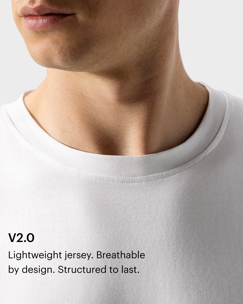 TS 01 Essence Regular Lightweight White 2.0 – t-shirt in white cotton jersey, photo 5
