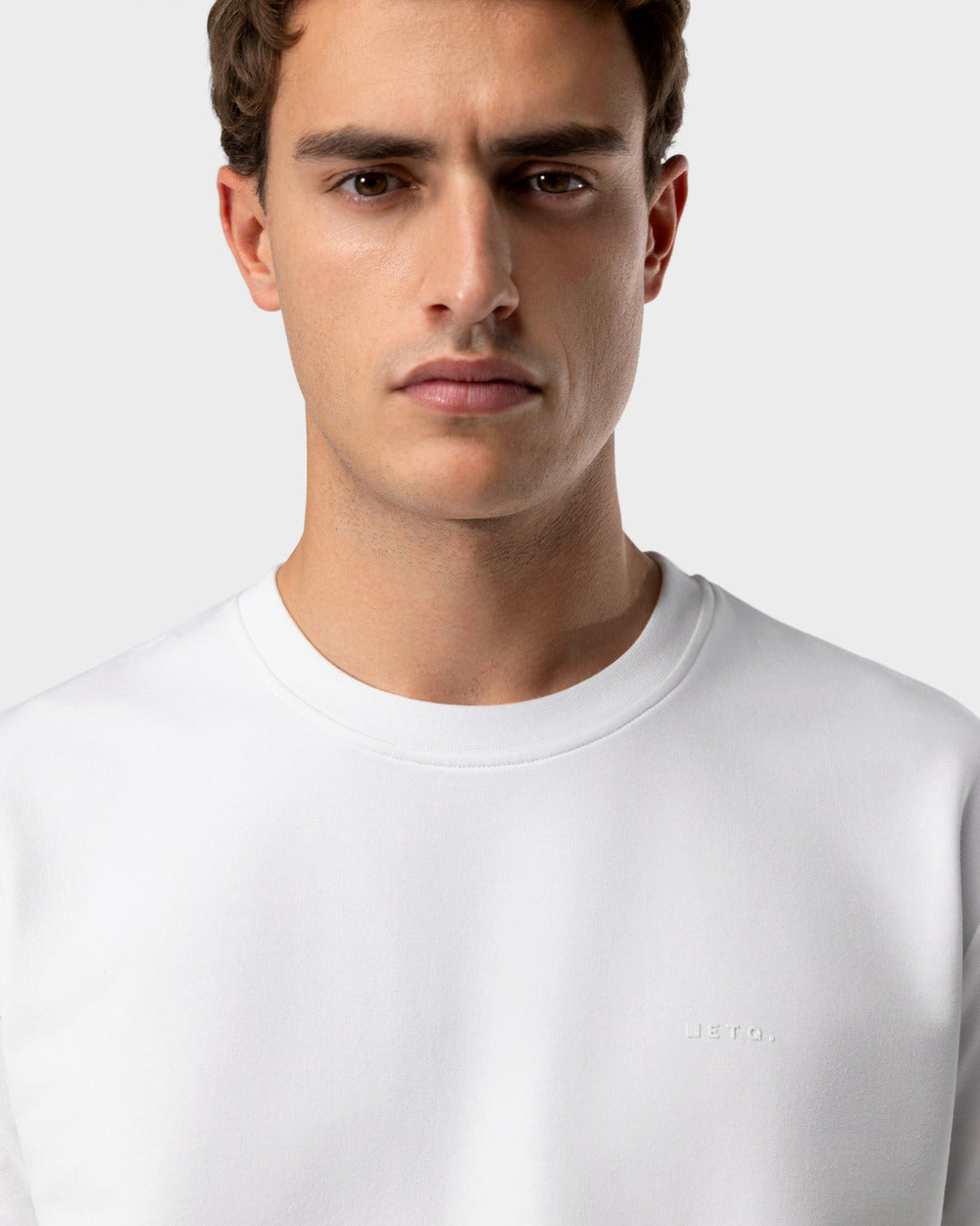 TS 02 Marked Oversized Heavyweight White – logo t-shirt in white stretch cotton, photo 3