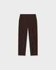TP 05 Pleated Wide Chocolate – pantalon à pinces marron en Technical Drape Weave