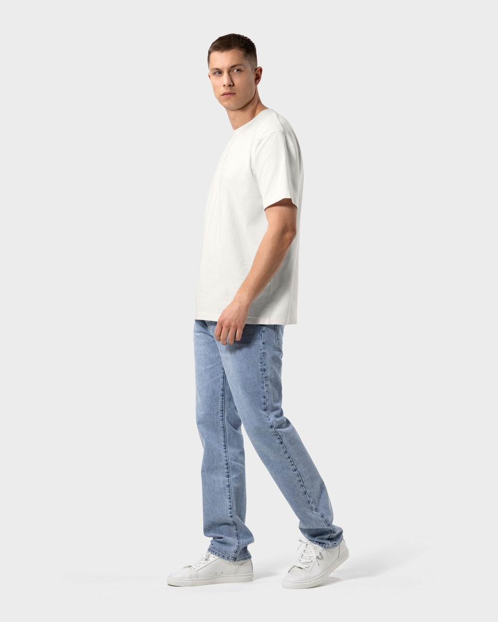 TS 01 Essence Regular Lightweight Off White 2.0 – t-shirt in white cotton jersey, photo 7