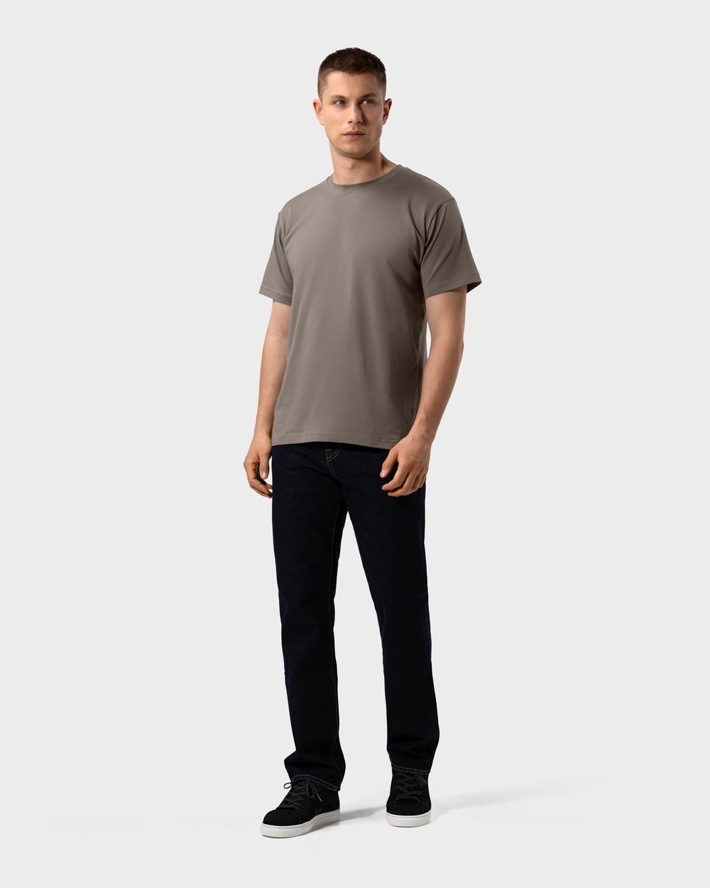 TS 01 Essence Regular Lightweight Desert Taupe 2.0 – t-shirt in taupe cotton jersey, photo 7