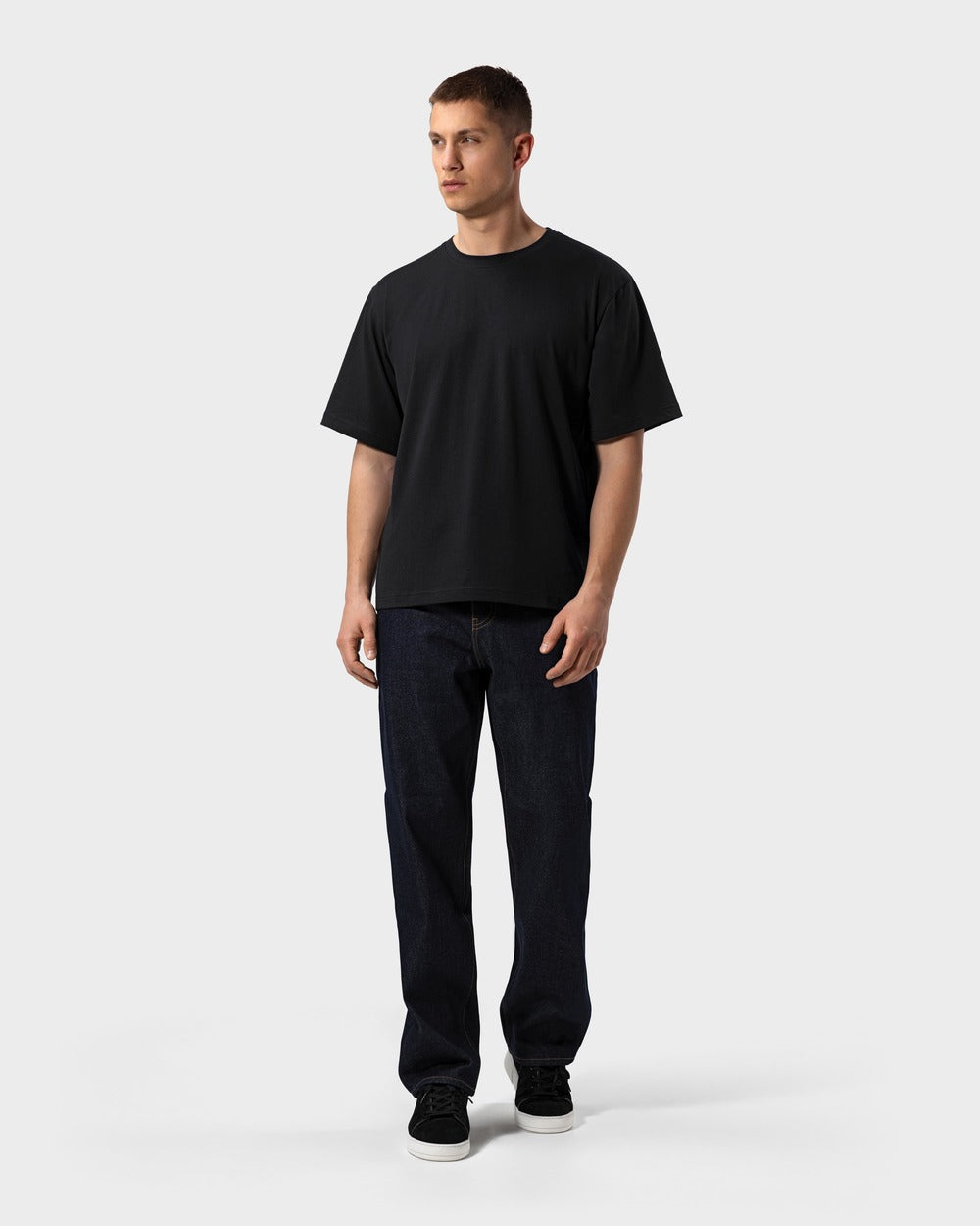 TS 01 Essence Oversized Lightweight Black 2.0 – t-shirt in black cotton jersey, photo 9