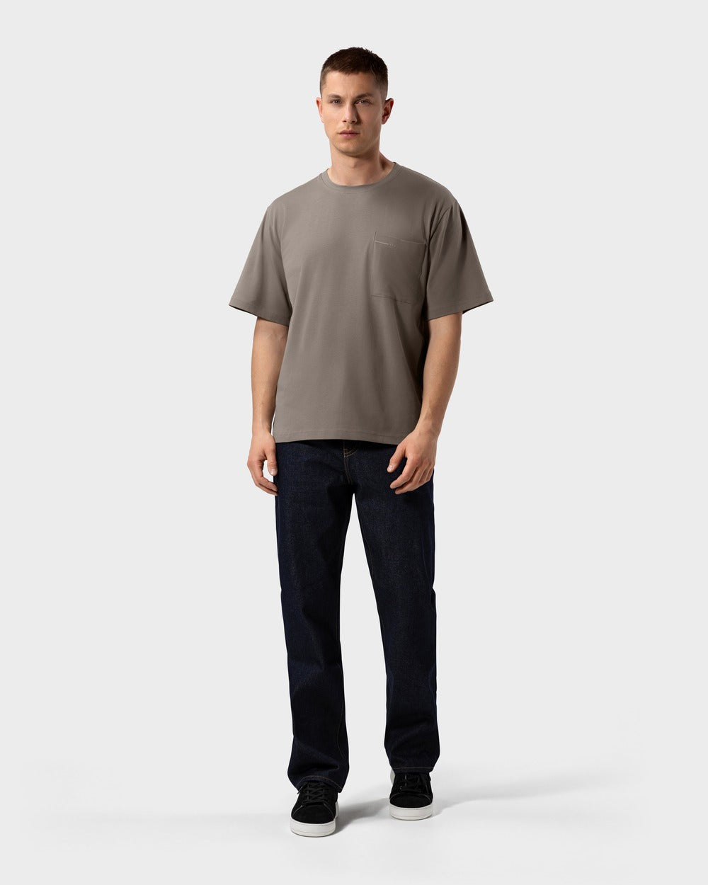 TS 01 Pocket Oversized Lightweight Desert Taupe – t-shirt in taupe cotton jersey, photo 10