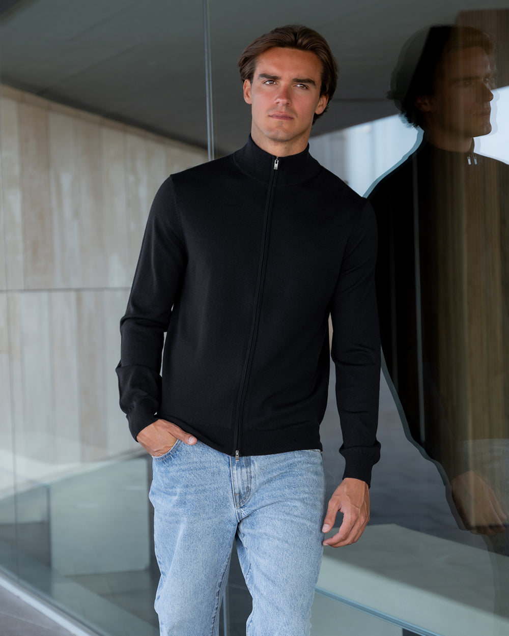 ZS 04 Tailored Cardigan Black