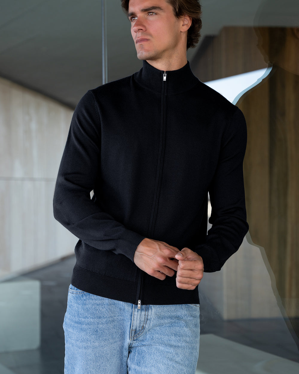 ZS 04 Tailored Cardigan Black