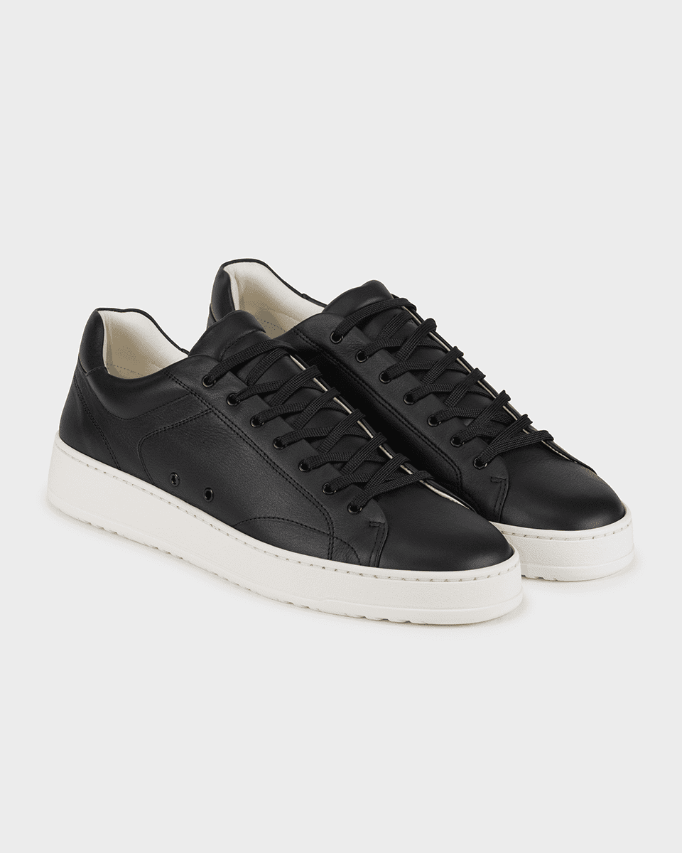 LT 04 Premium Nappa Jet Black – sneakers in black nappa leather, photo 4