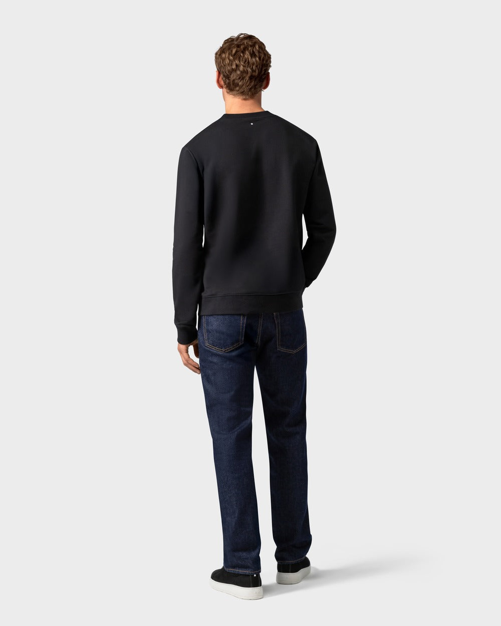 SW 01 Marked Black 2.0 – sweatshirt in black stretch cotton, photo 17
