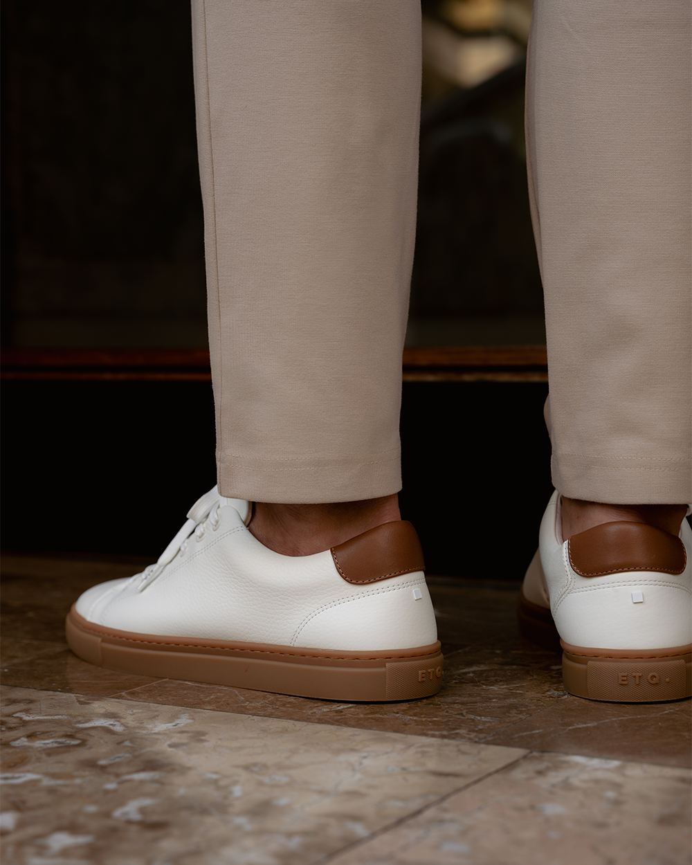 LT 01 Court Lite Gum Premium Nappa White