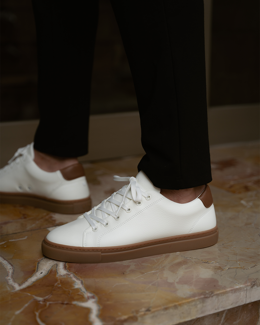 LT 01 Court Lite Gum Premium Nappa White