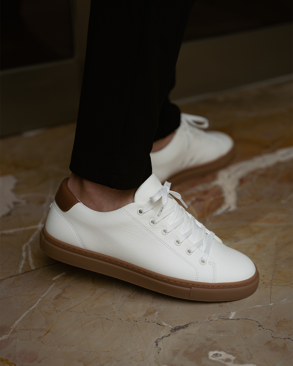 LT 01 Court Lite Gum Premium Nappa White