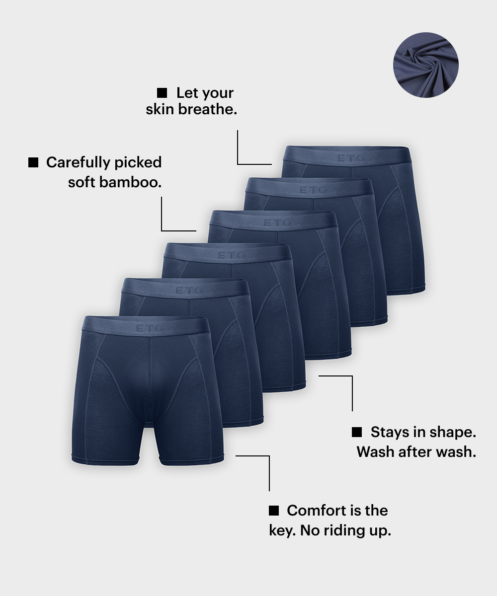 Boxer Shorts 6-Pack Blueberry