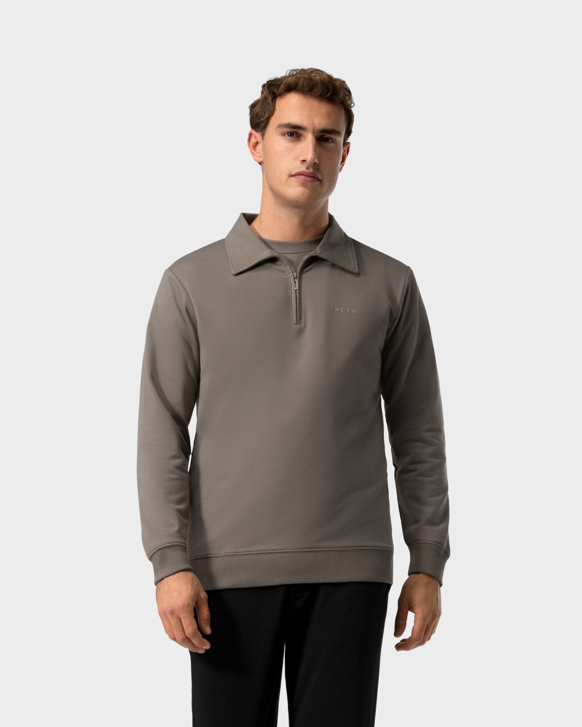 SW 02 Marked Half Zip Desert Taupe 2.0