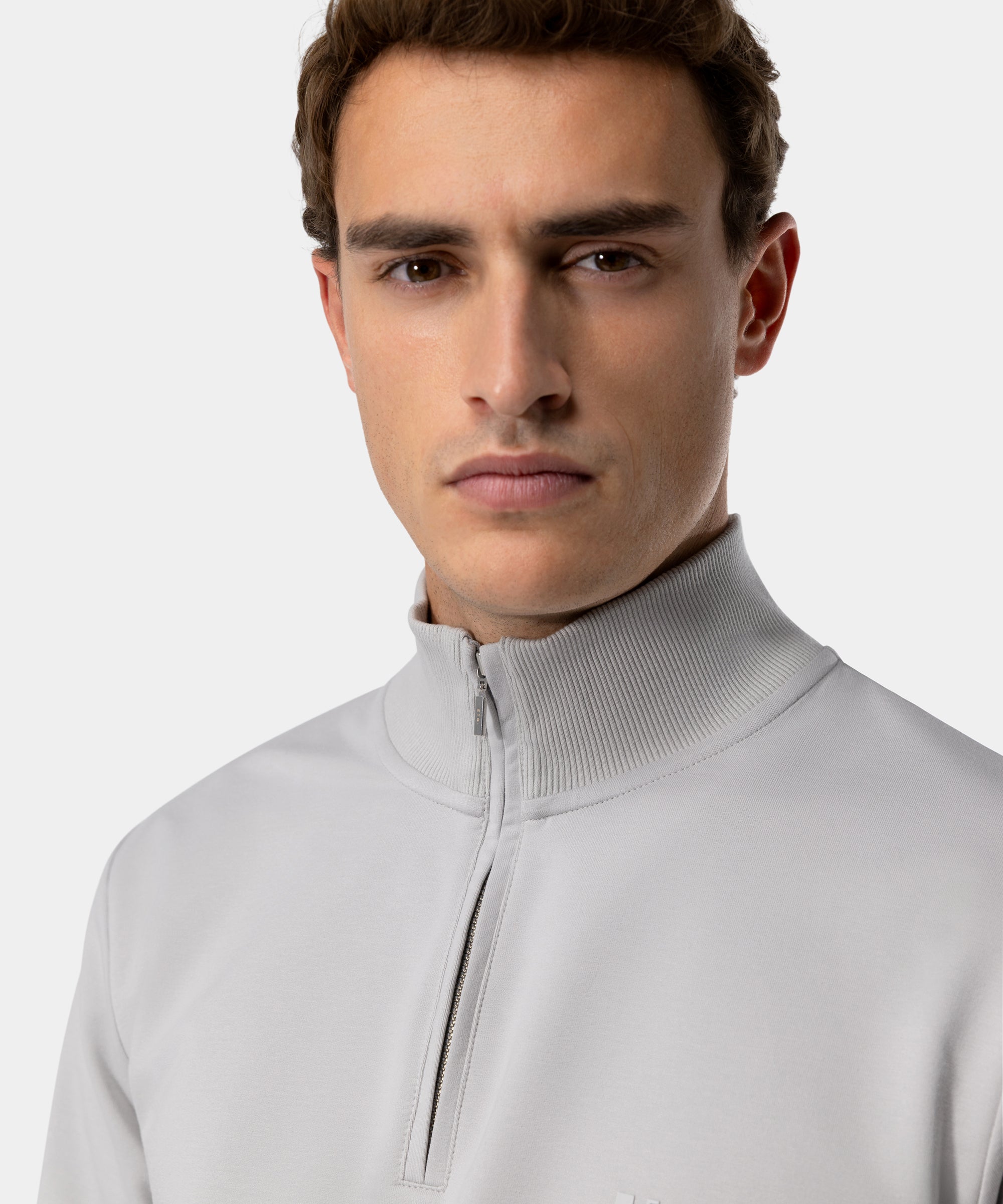 SW 03 Marked Half Zip Cement Grey