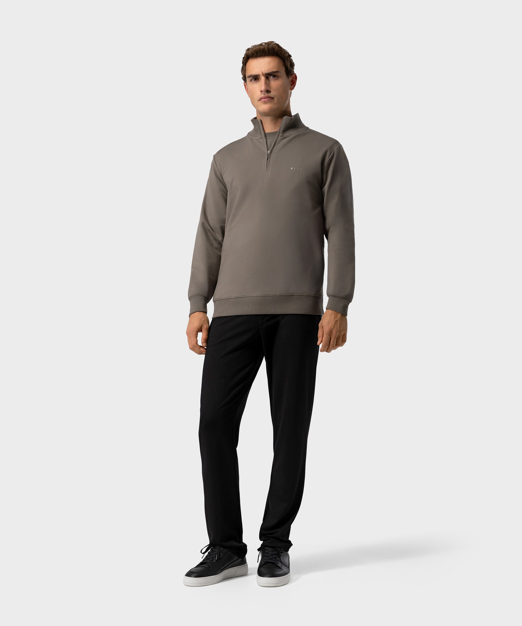 SW 03 Marked Half Zip Desert Taupe
