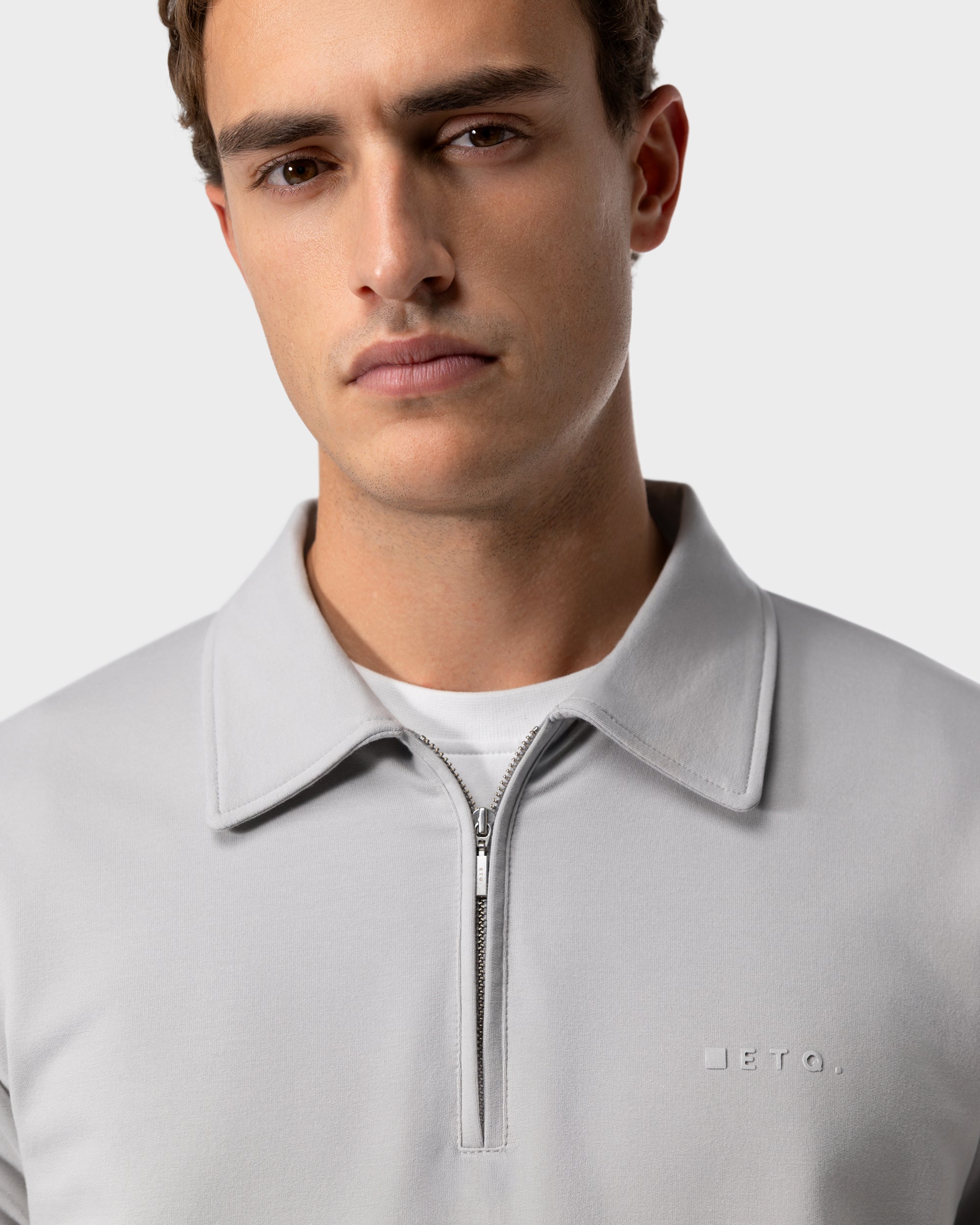 SW 02 Marked Half Zip Cement Grey 2.0