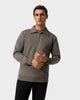 SW 02 Marked Half Zip Desert Taupe 2.0 – half zip sweatshirt in taupe stretch cotton