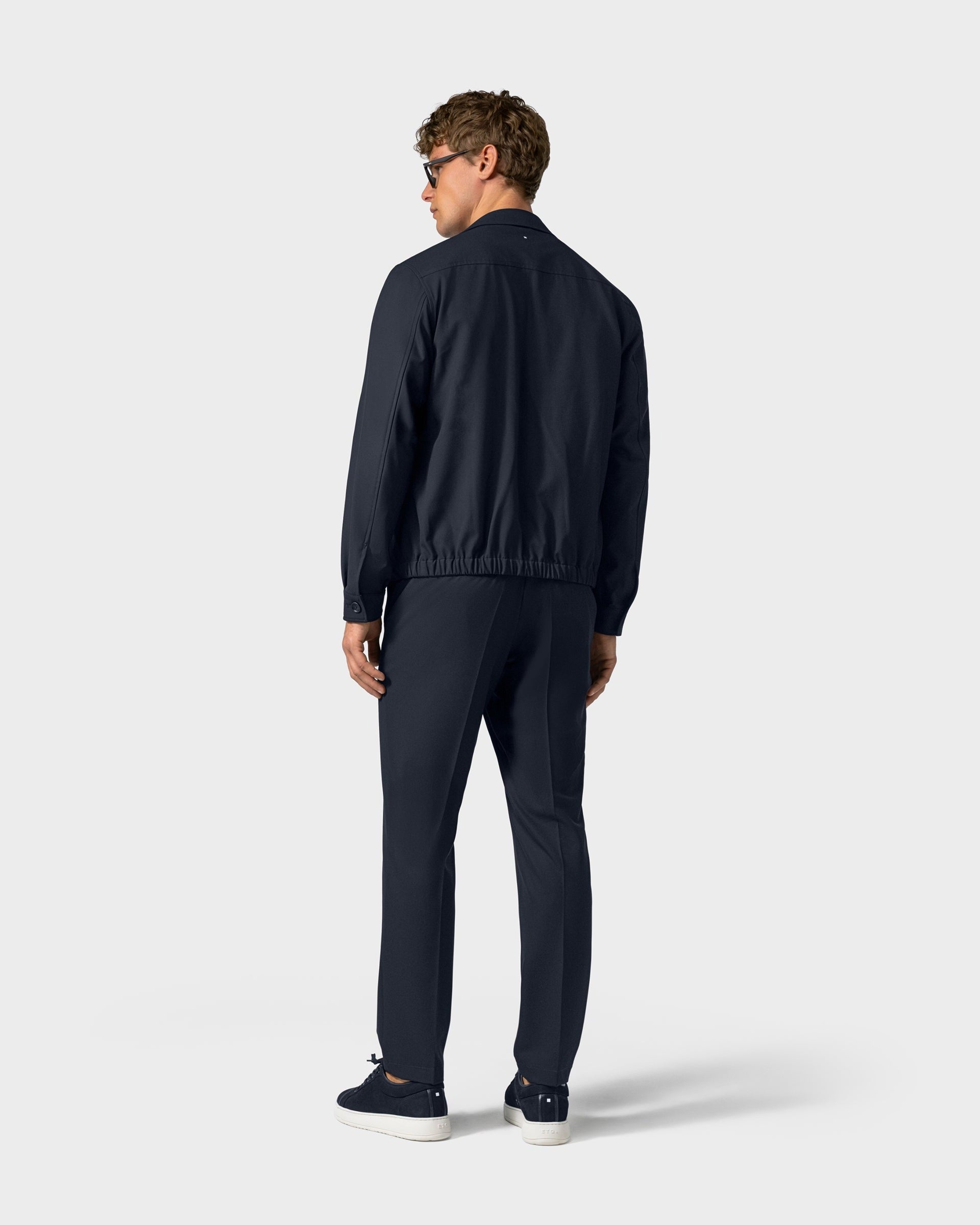 TP 02 Essence Blueberry and JC 01 Essence Blueberry – travel trousers and overshirt jacket