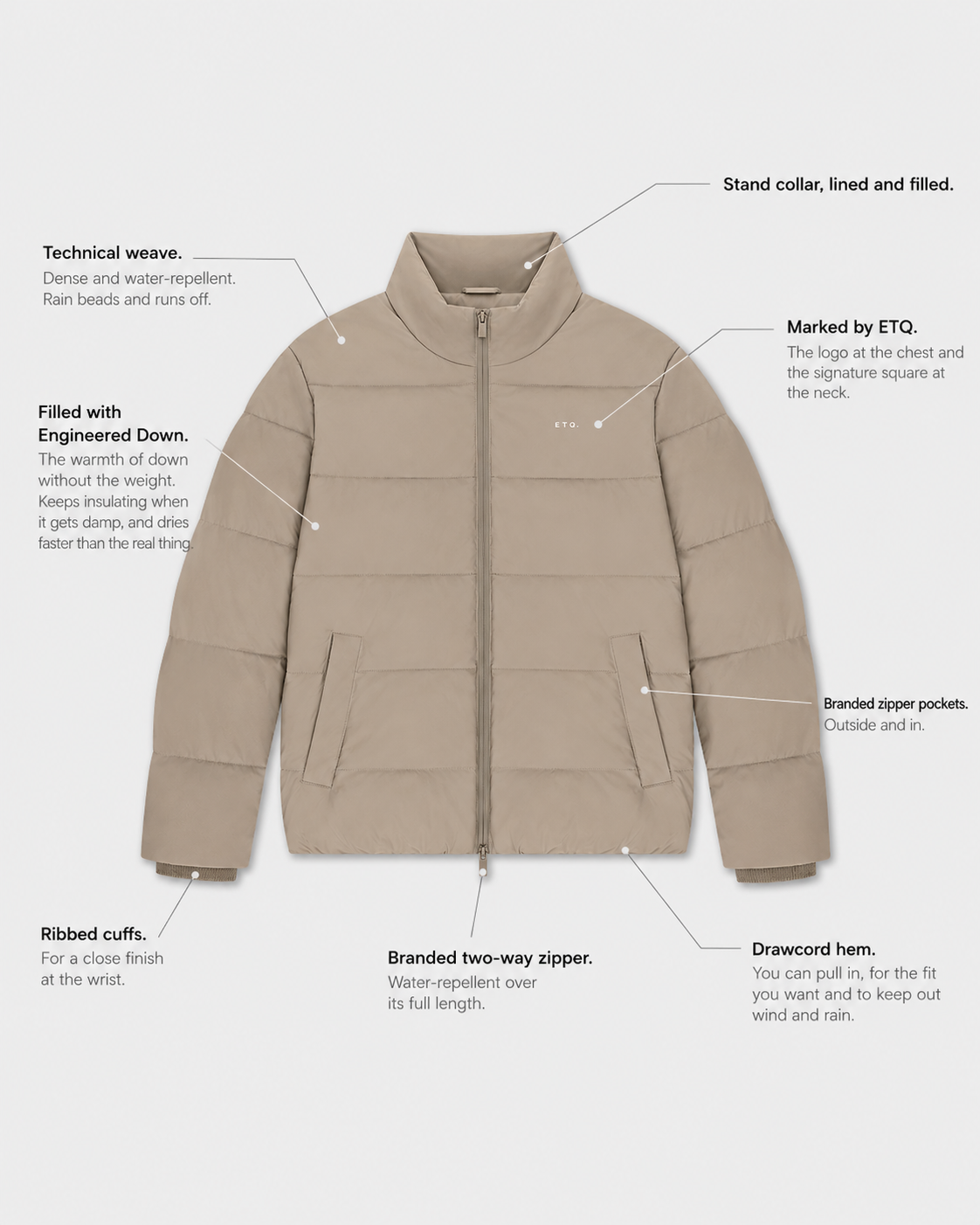 JC 02 Puffer Marked Desert Taupe