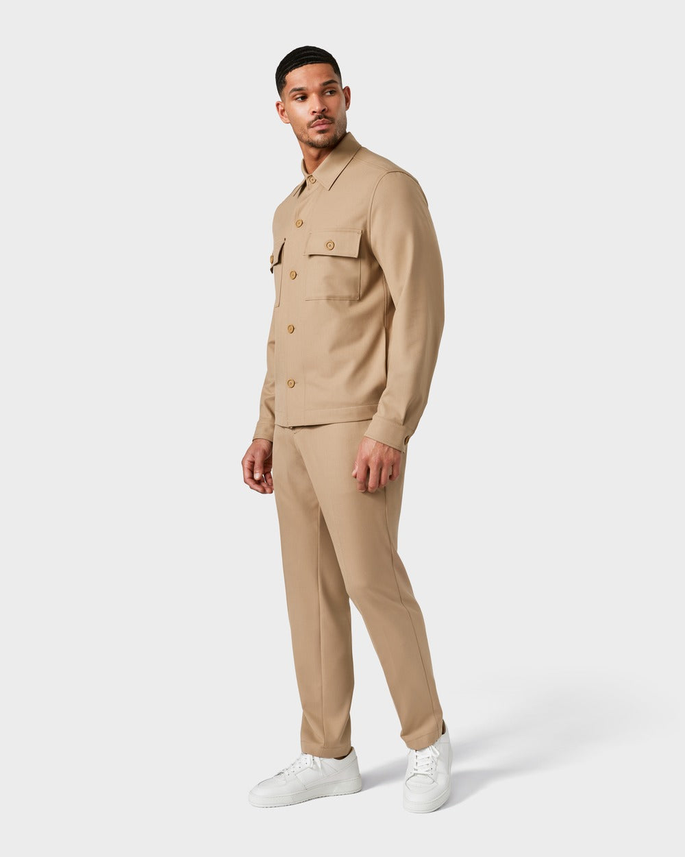 JC 01 Essence Sahara Sand – overshirt jacket in beige Traveller Weave, photo 8