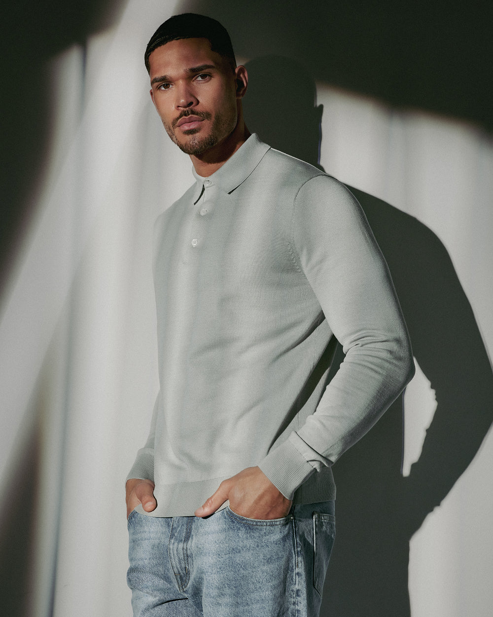 PO 04 Tailored Longsleeve Cement Grey